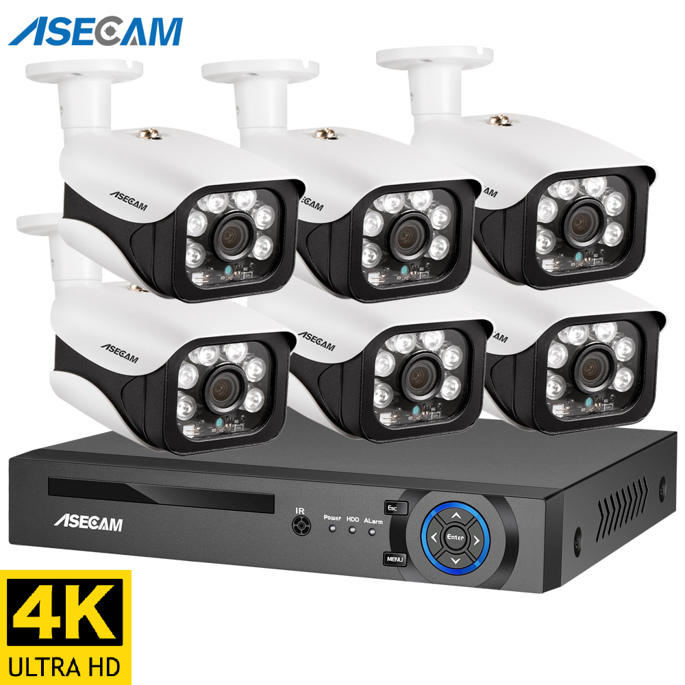 Home Security Video Systems - 8MP Security Camera System 4K POE