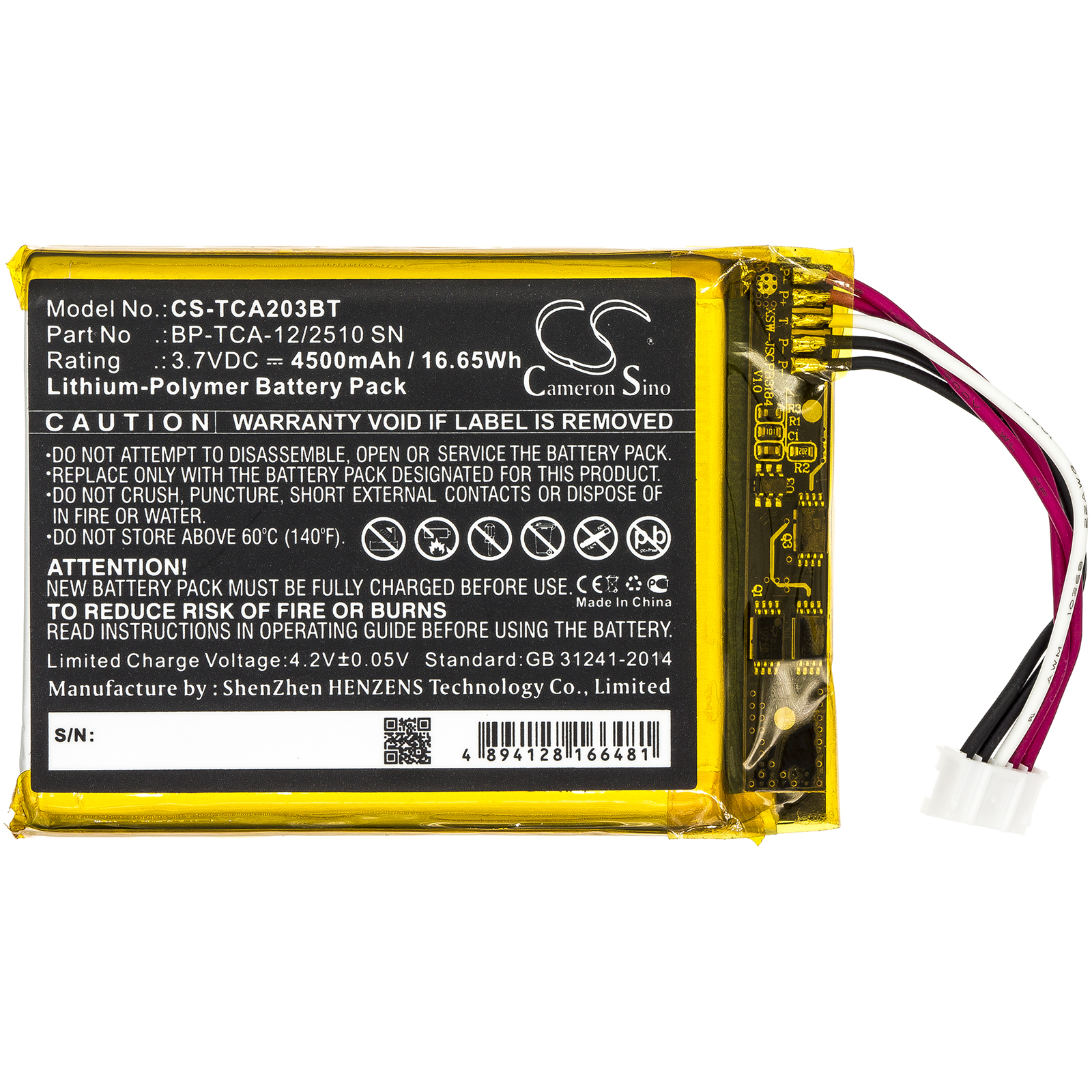 Home Security With Xfinity - 3.7V 4500mAh Alarm System Battery for