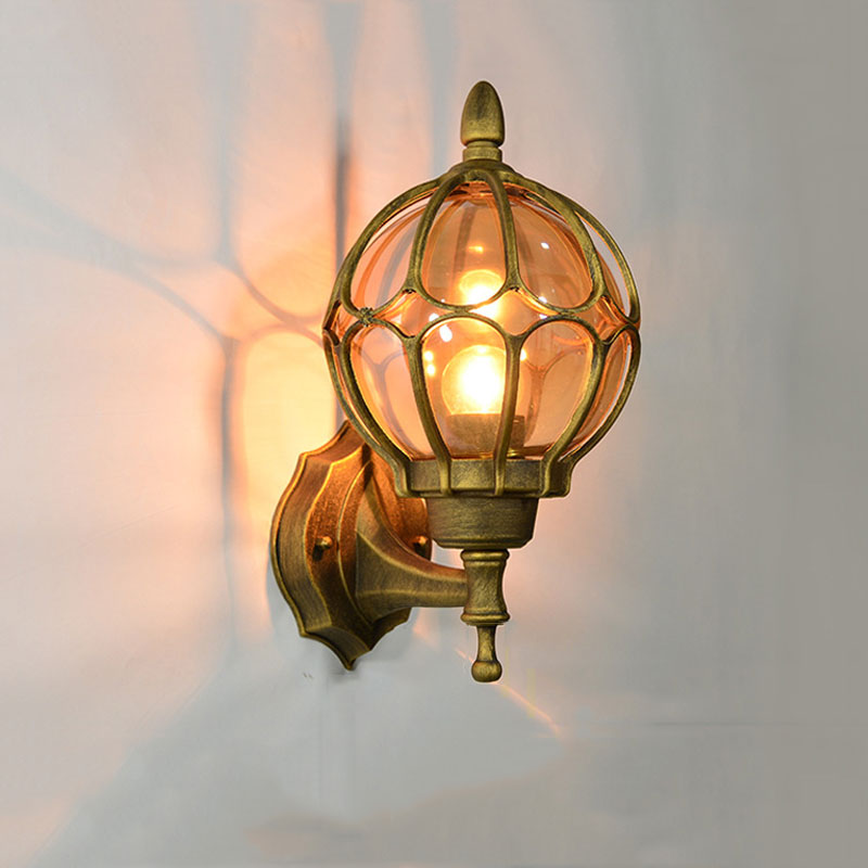 Home Security Yard Sign - European Outdoor Waterproof Wall Lamp Retro
