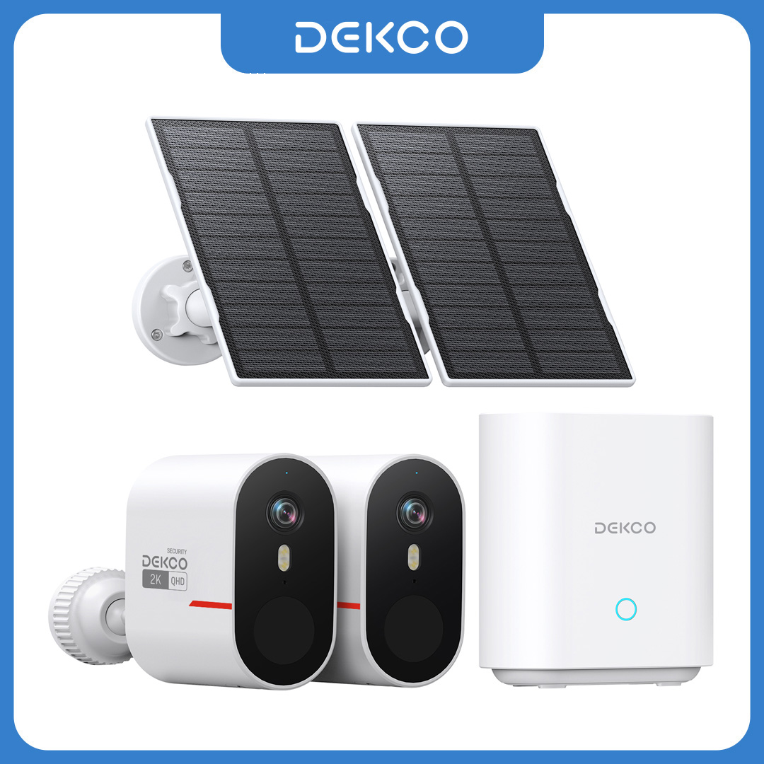 Home Security Video Systems - Dekco 3MP WiFi Solar Camera System