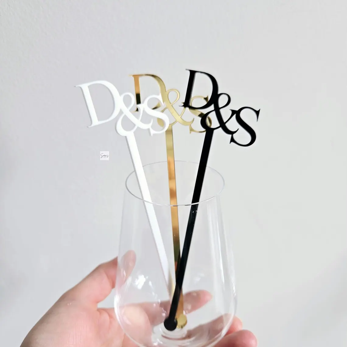 Home Security Laser - Laser Cut Personalized Wedding Cocktail Stirrers