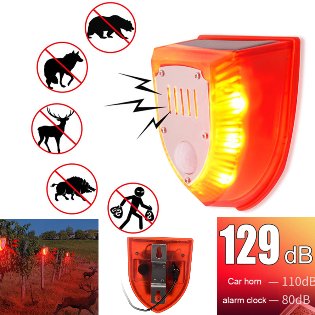 Home Security Yard Sign - Outdoor Solar Alarm with Motion Sensor