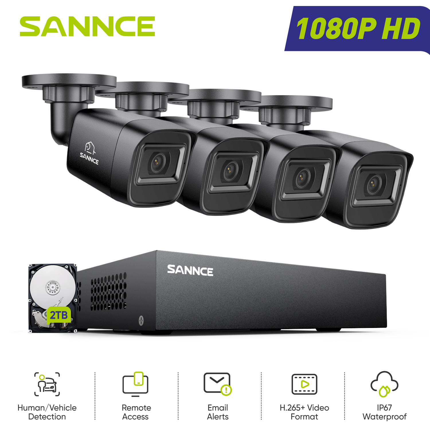 Home Security Guard - SANNCE 1080P Security Camera System 8CH