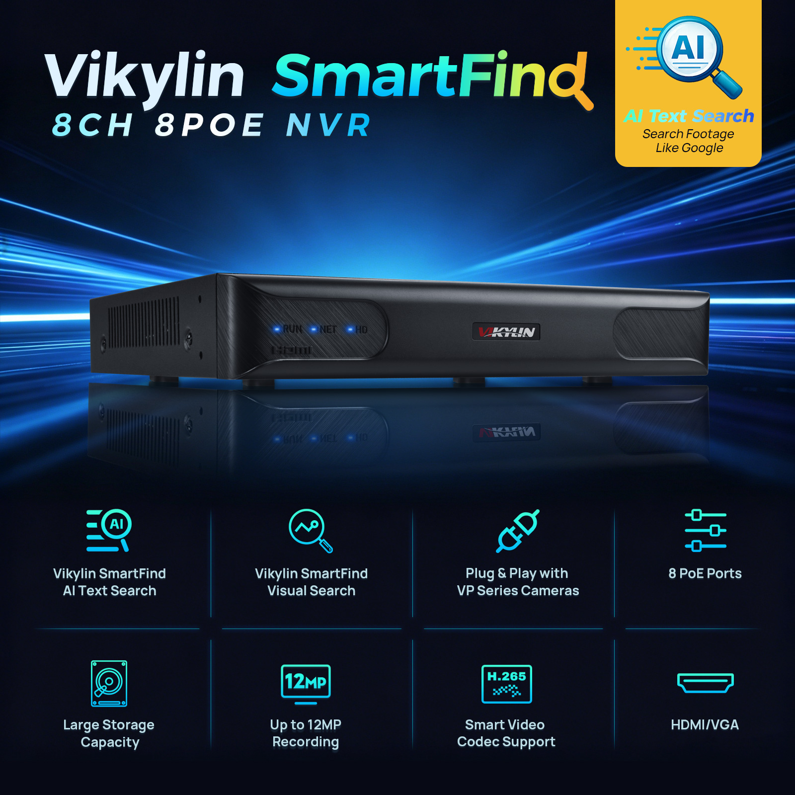 Home Security Video Systems - Vikylin 4K NVR UP to 12MP