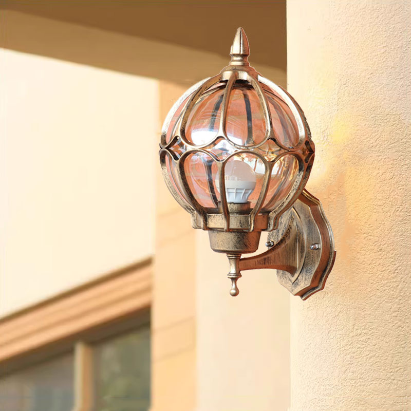 Home Security Yard Sign - Retro European Outdoor Wall Lamp Villa