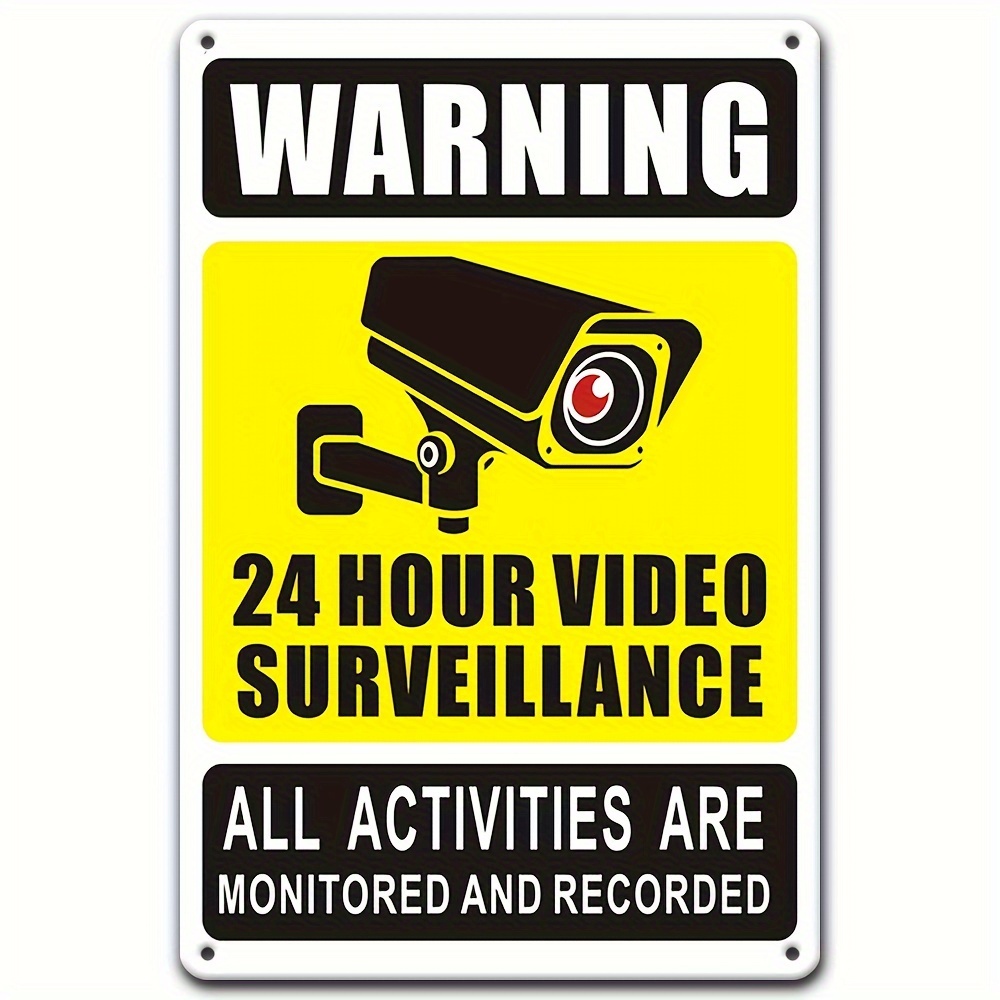 Home Security Guard - 24/7 Video Surveillance Warning Sign -