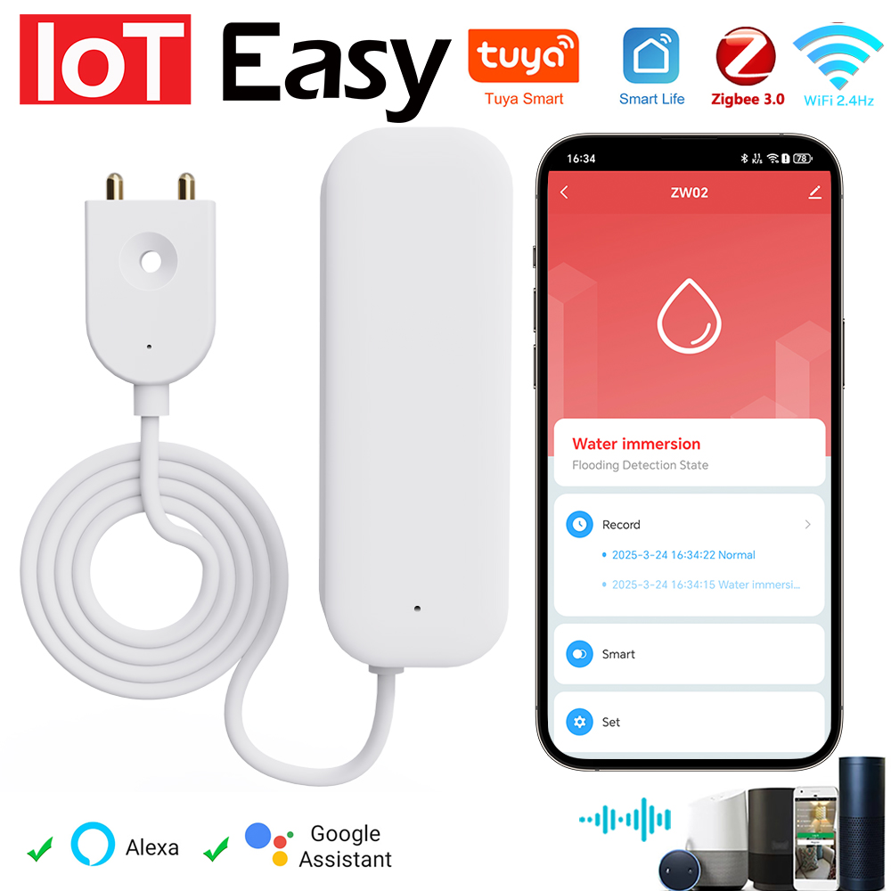 Home Security Guard - Tuya WiFi ZigBee Water Sensor Leakage