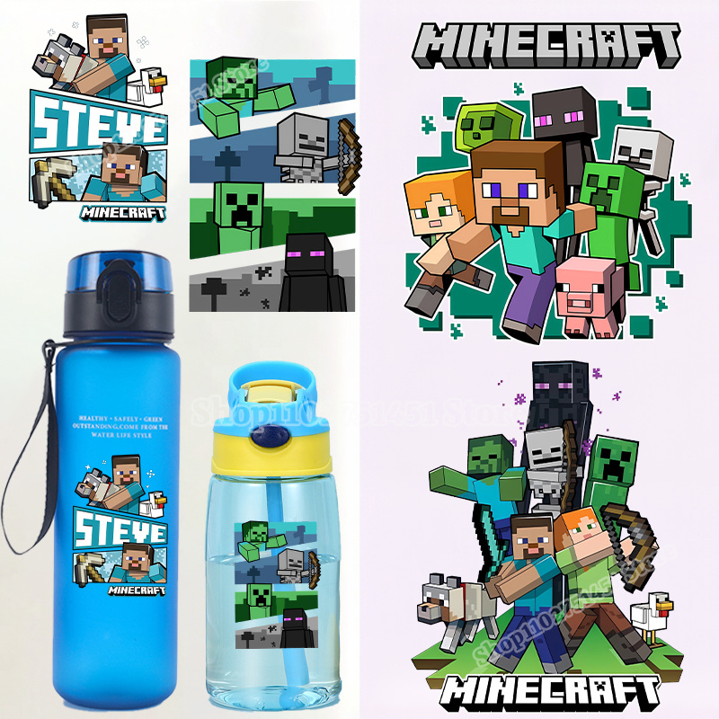Home Security Logo - Cute Miner Crafts UV Transfer Sticker
