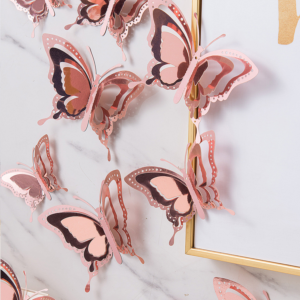 Home Security Laser - 12/24pcs 3D Laser Butterfly Wall Sticker