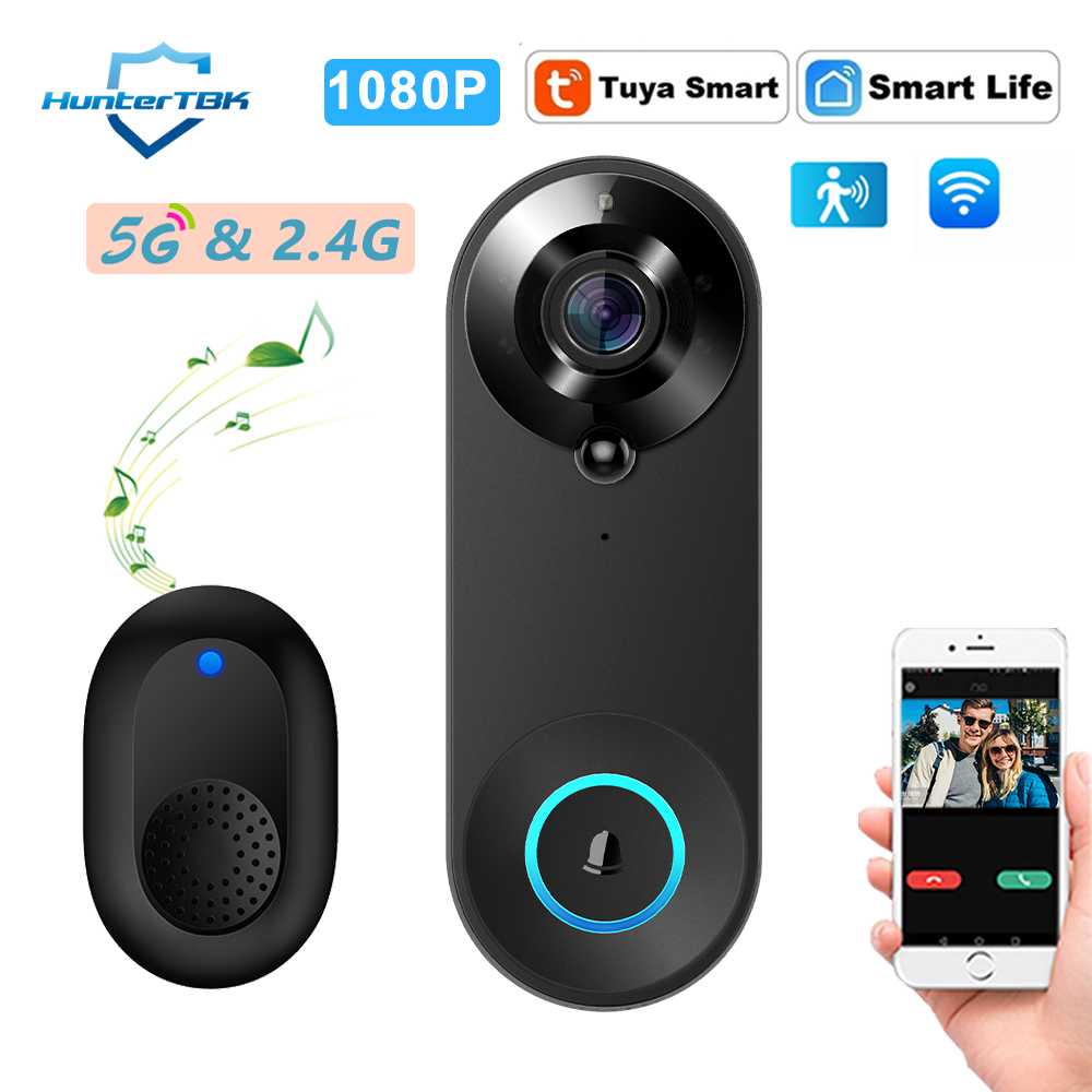 Home Security Monitoring System - 5G 2.4G WiFi Video Doorbell 1080P