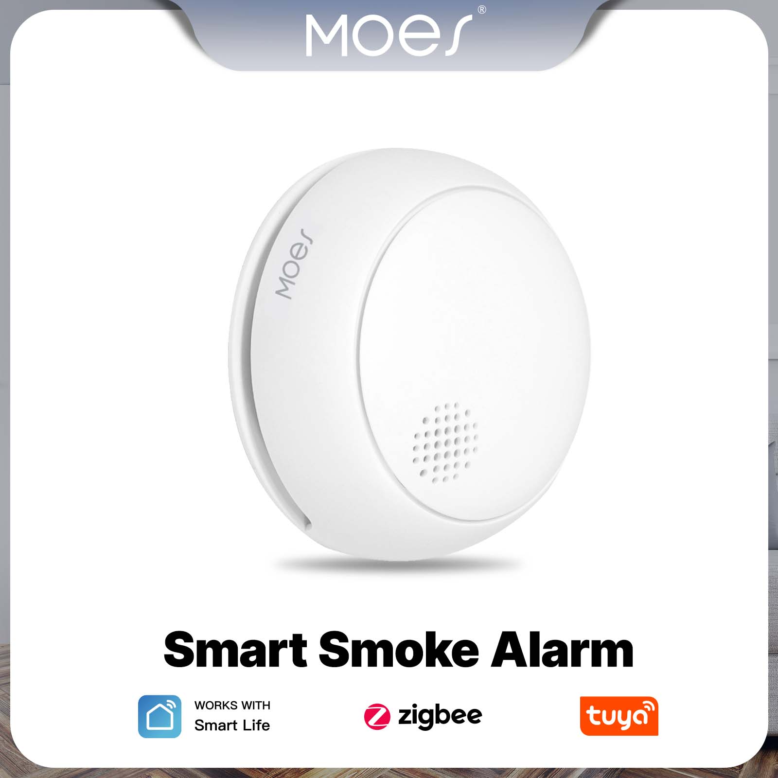 Home Security Guard - MOES ZigBee Smart Smoke Alarm Detector