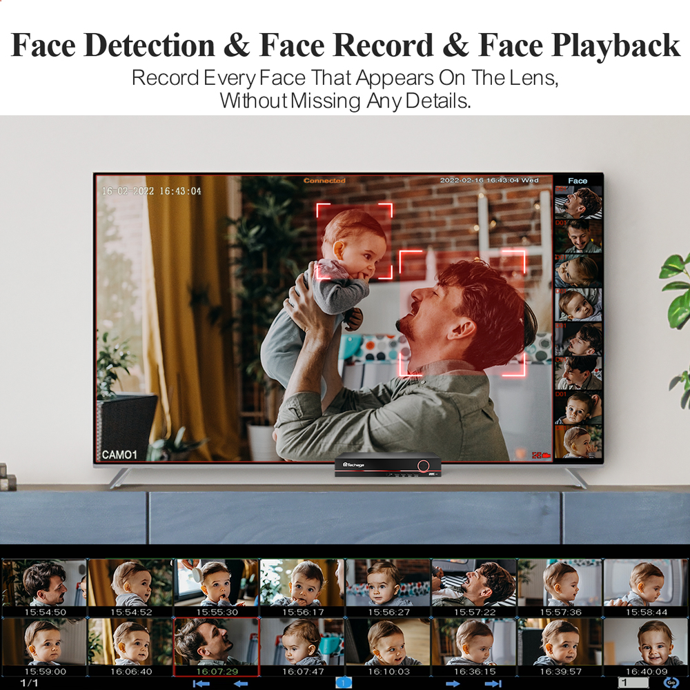 Techage H.265 8CH 5MP 8MP 4K P - Home Security Video Systems recension och pris