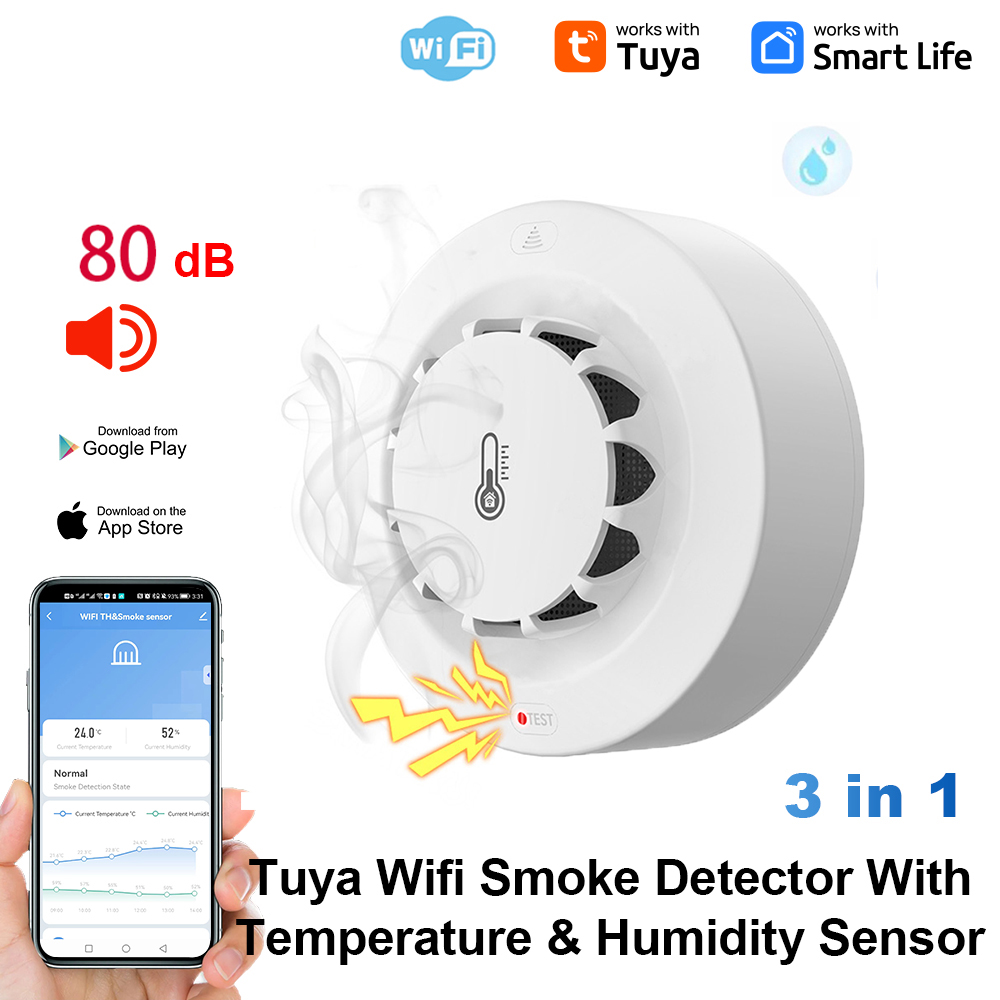 Tuya WiFi Temperature and Humi - Home Security Alarm recension och pris