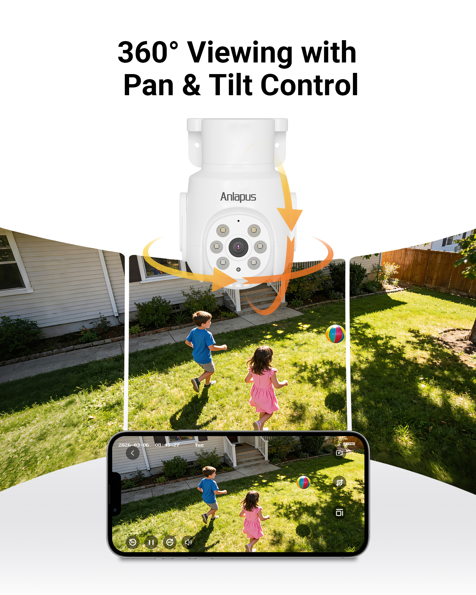 Anlapus 5MP Pan Tilt Wired Sec - Home Security Monitoring System recension och pris