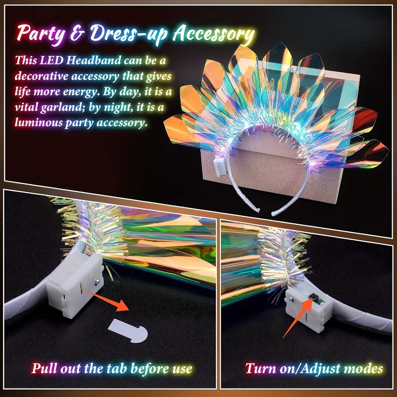 1 LED Floral Crown Headpiece w - Home Security Laser recension och pris
