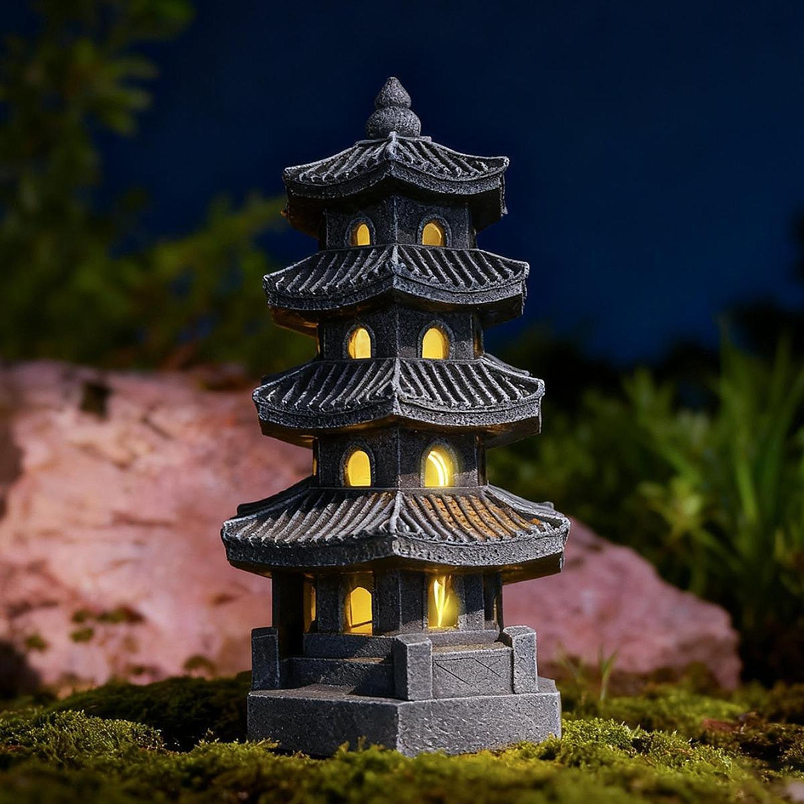 Solar Pagoda Lantern Garden St - Home Security Yard Sign recension och pris