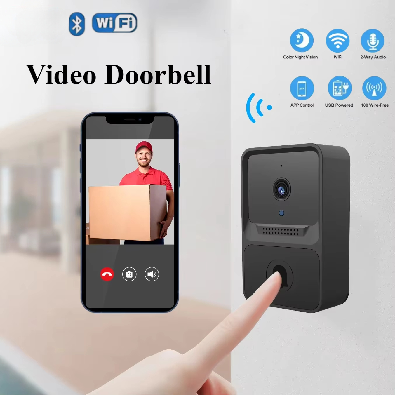 Wireless Doorbell Camera Wifi  - Home Security Ring Camera recension och pris