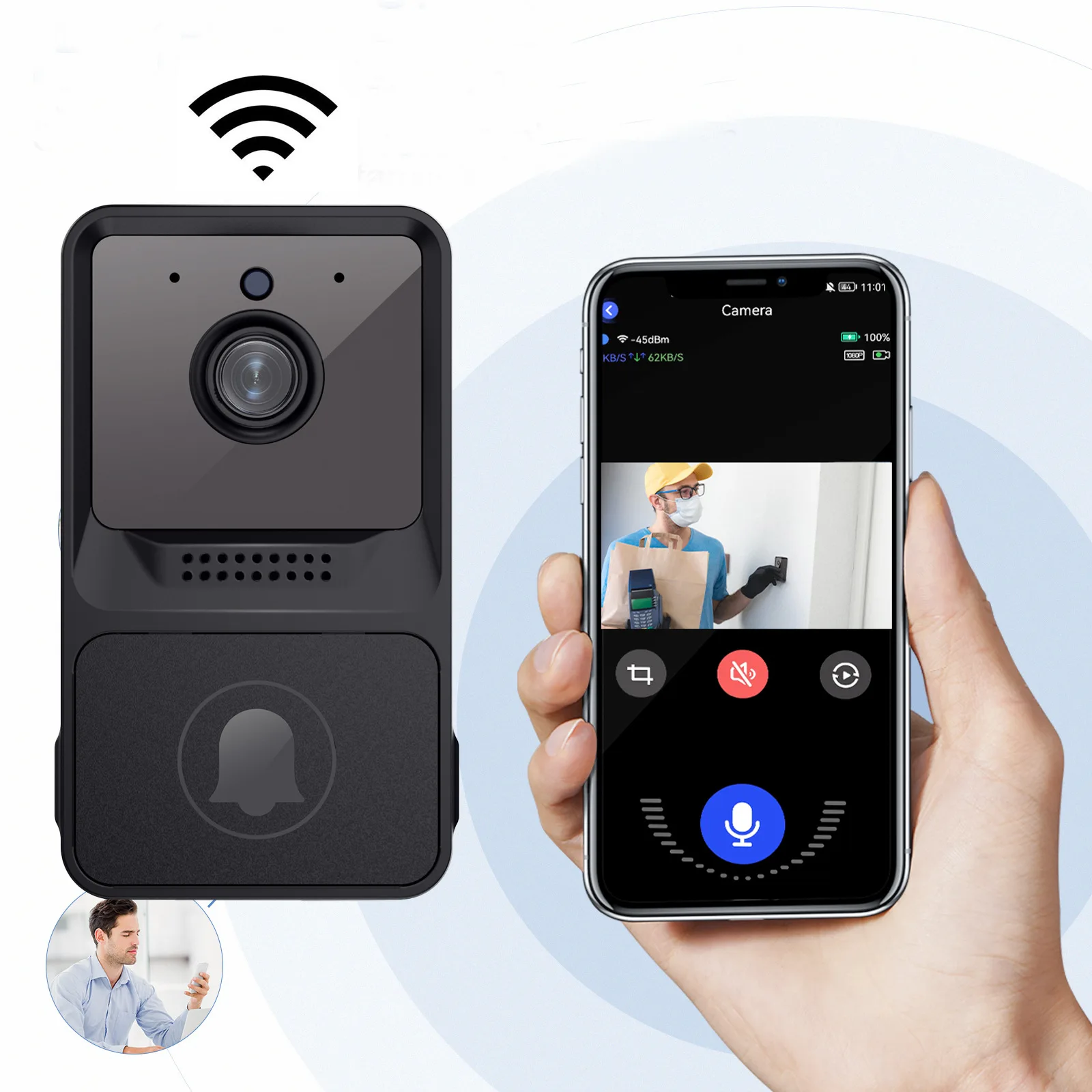 Wireless Doorbell Camera Wifi  - Home Security Ring Camera recension och pris