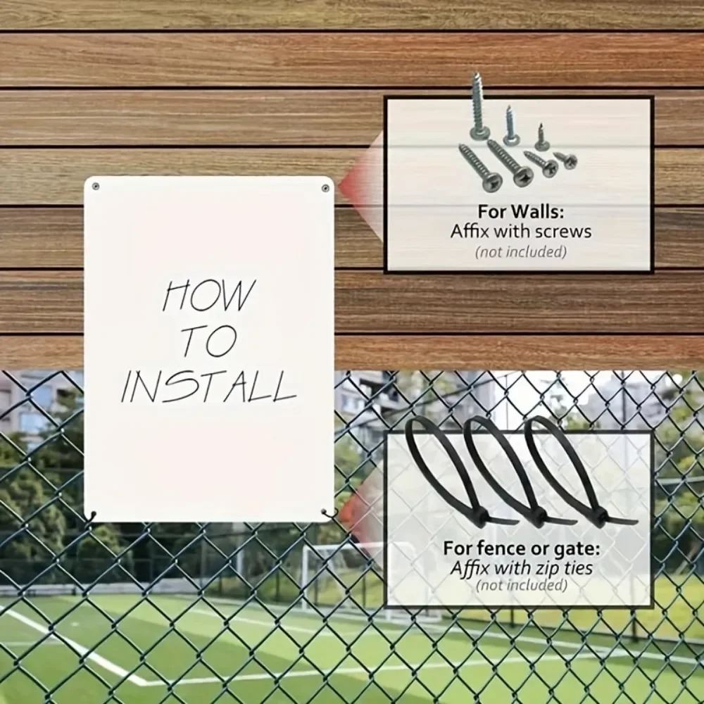 No Parking Metal Tin Sign, Red - Home Security Logo recension och pris