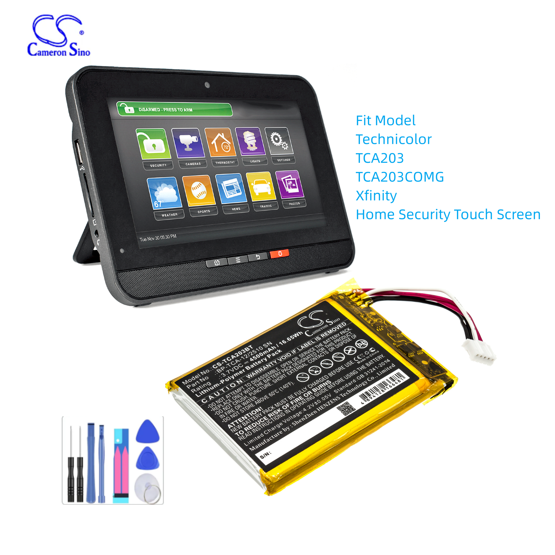 Alarm System Battery For Techn - Home Security With Xfinity recension och pris