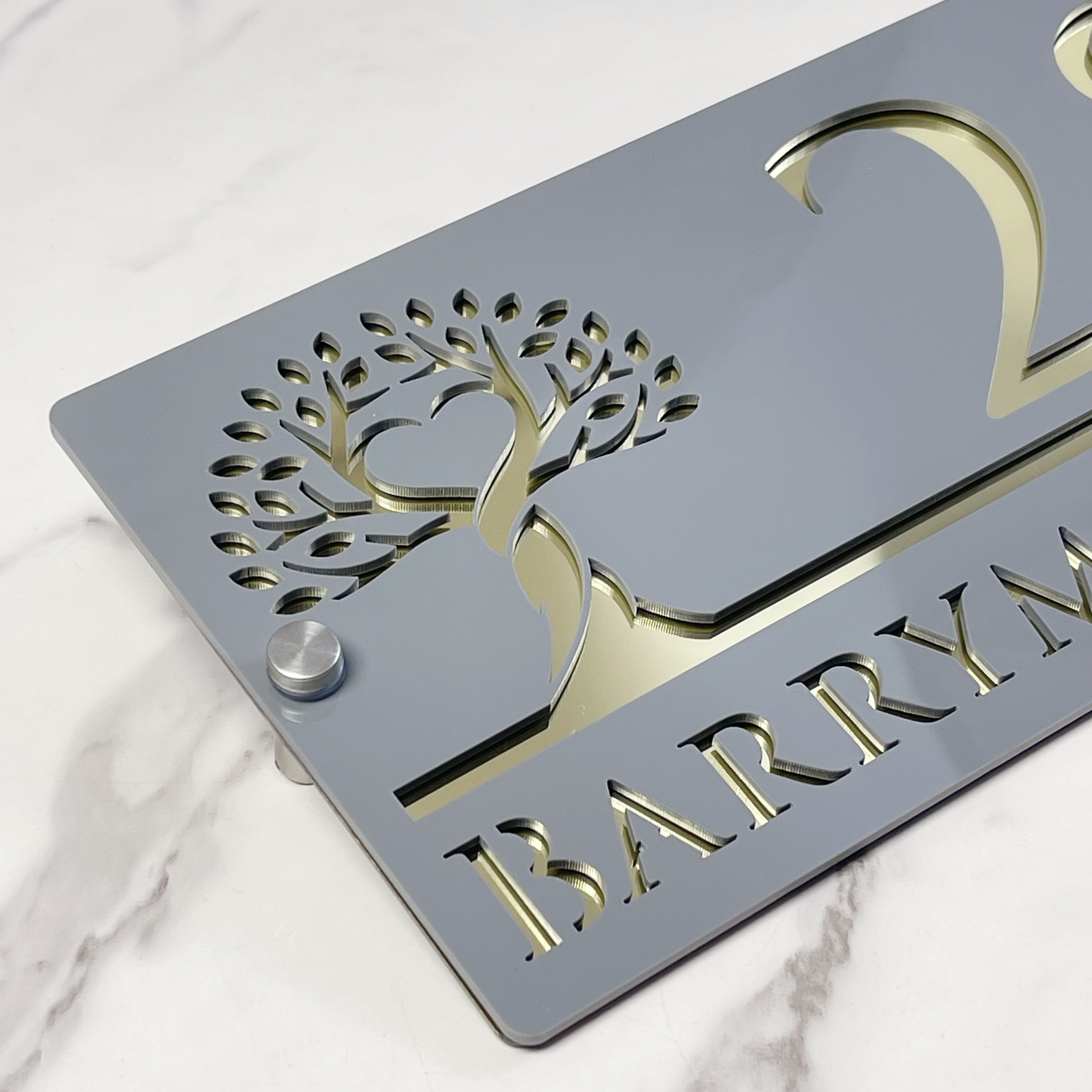 Tree of Life House Number Sign - Home Security Laser recension och pris