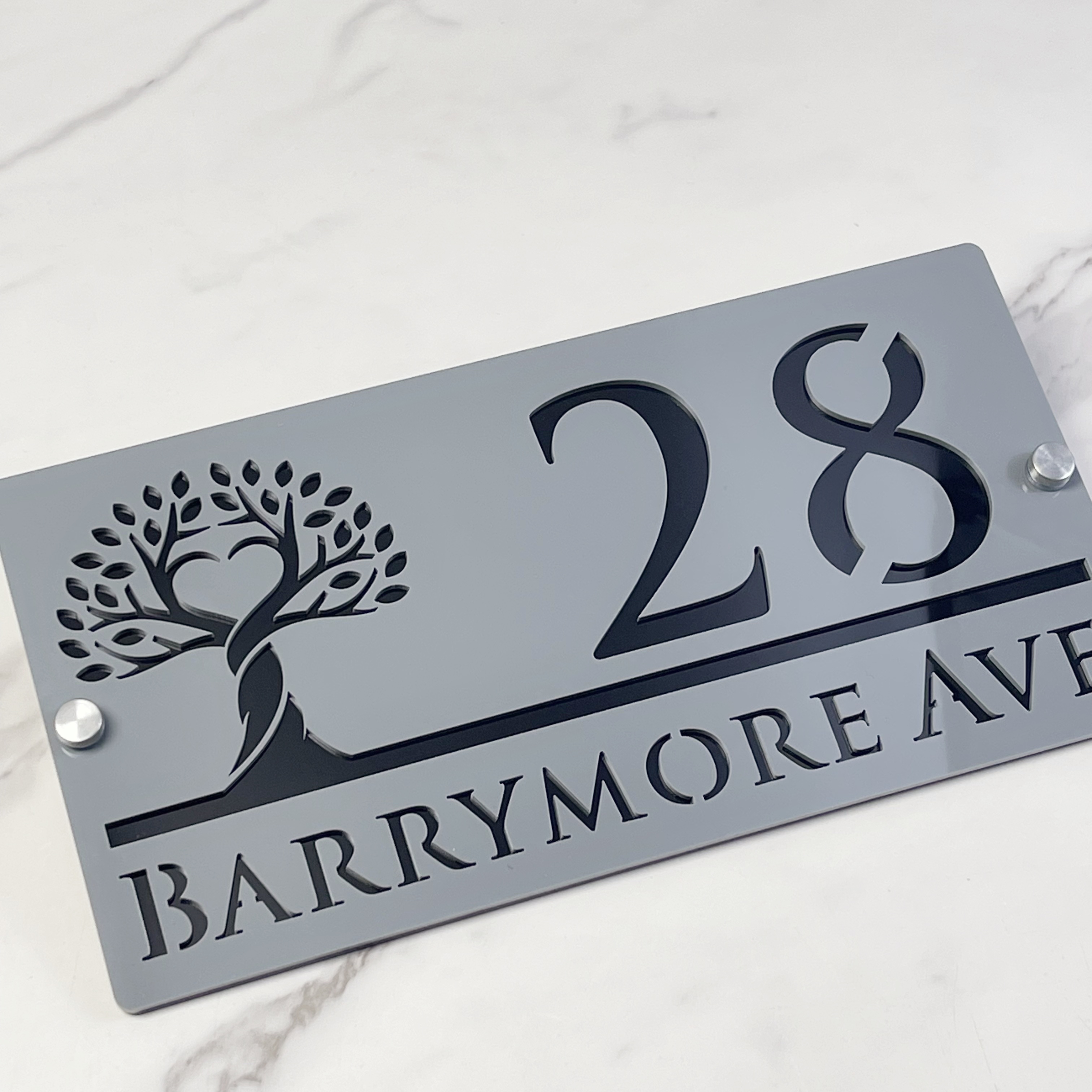 Tree of Life House Number Sign - Home Security Laser recension och pris