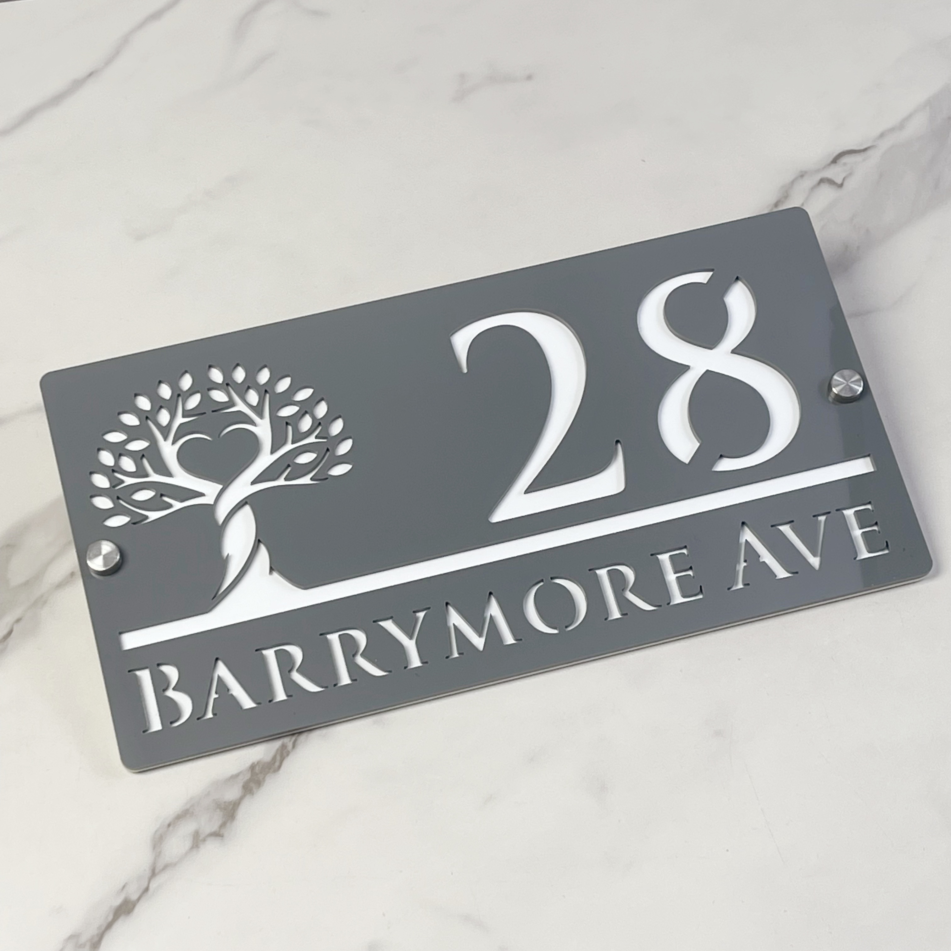 Tree of Life House Number Sign - Home Security Laser recension och pris