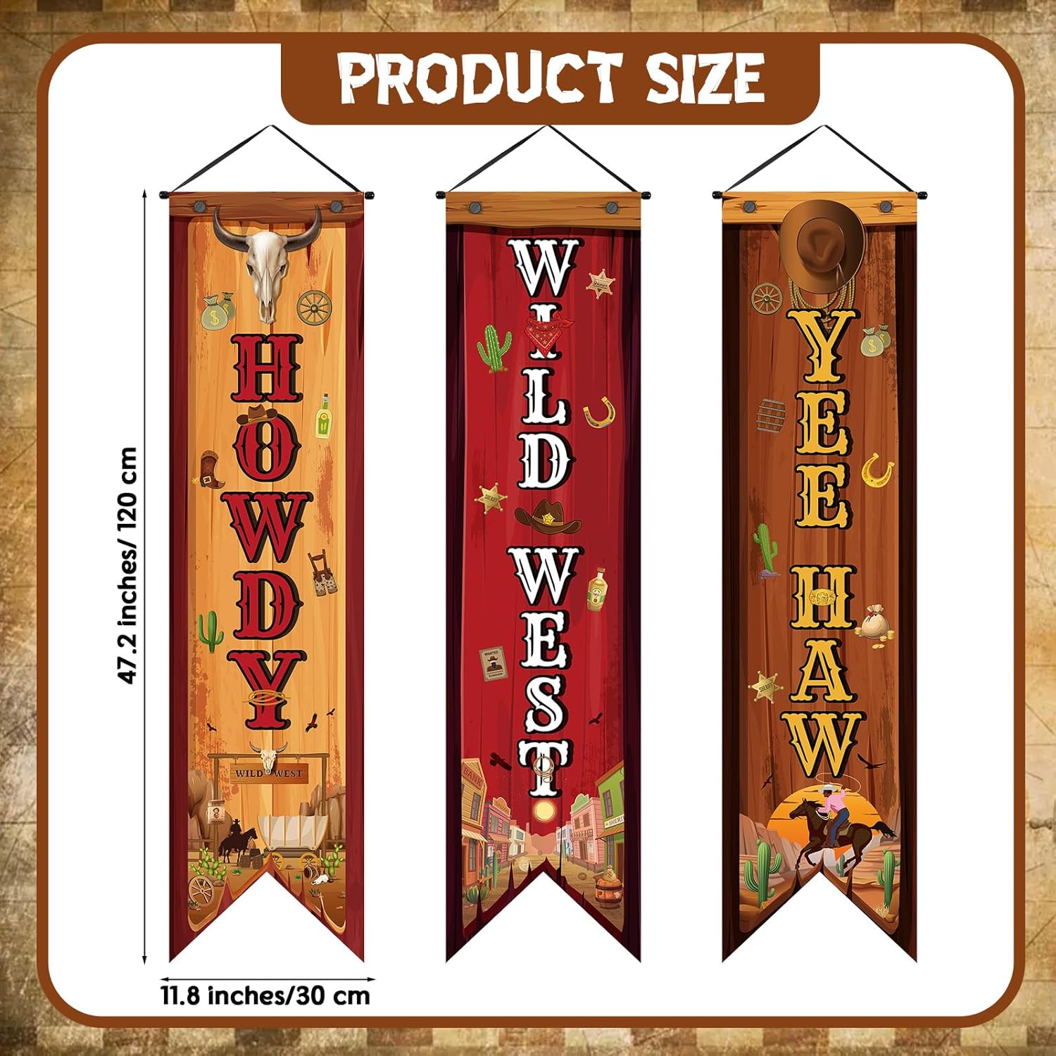 3 Pcs Western Party Decoration - Home Security Yard Sign recension och pris