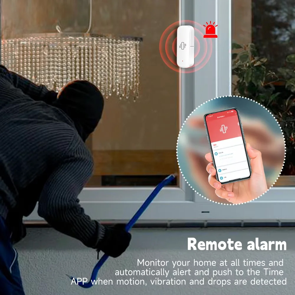 Smart ZigBee Vibration Sensor  - Home Security Alarm recension och pris