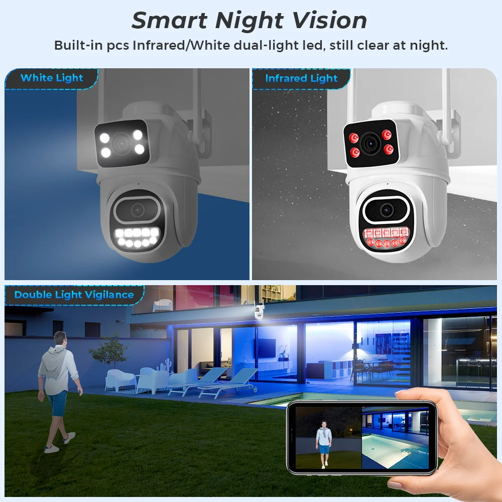 4K 8MP HD WIFI PTZ IP Cam 4X Z - Home Security Usa recension och pris