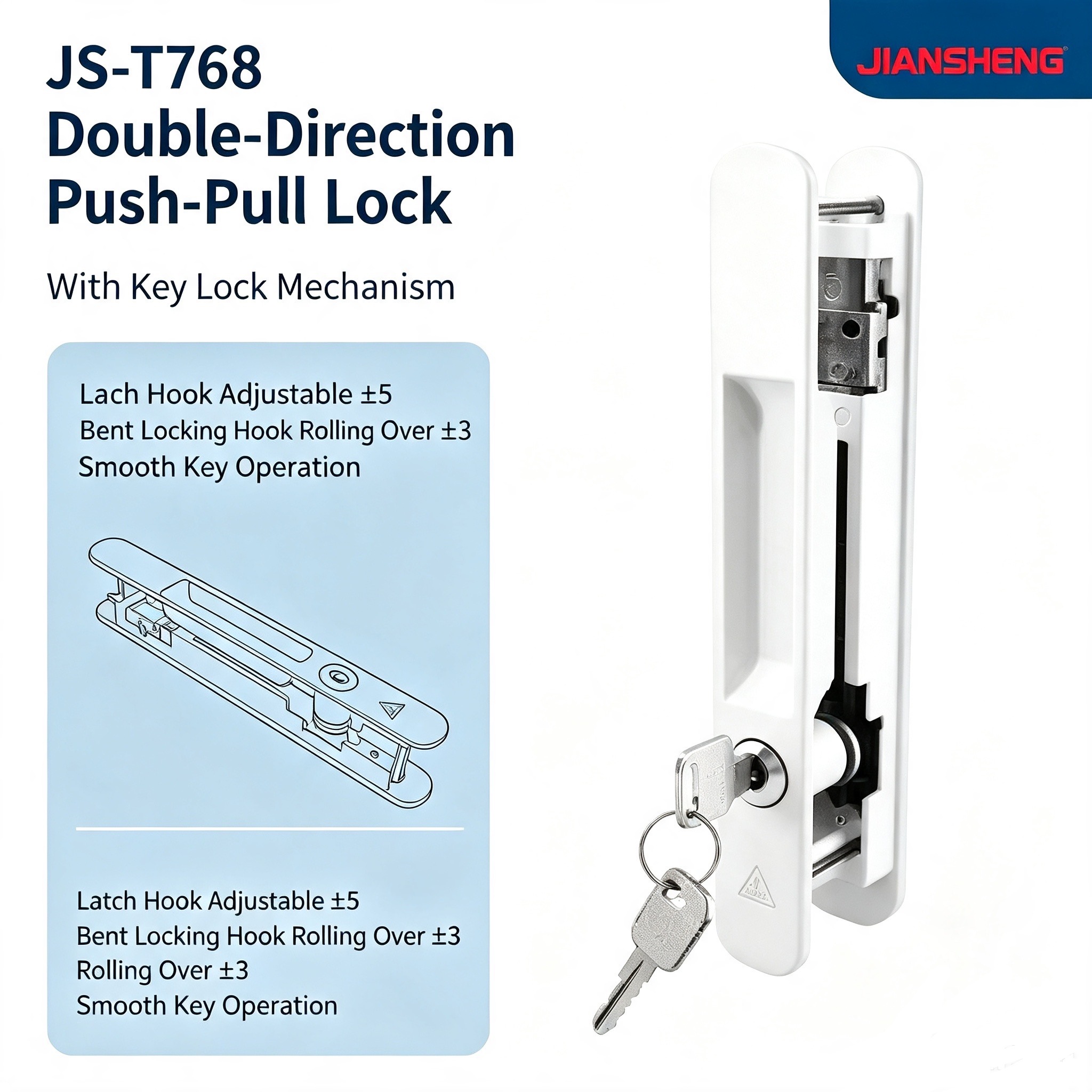 Double-sided Sliding Door Lock - Home Security Tapo recension och pris