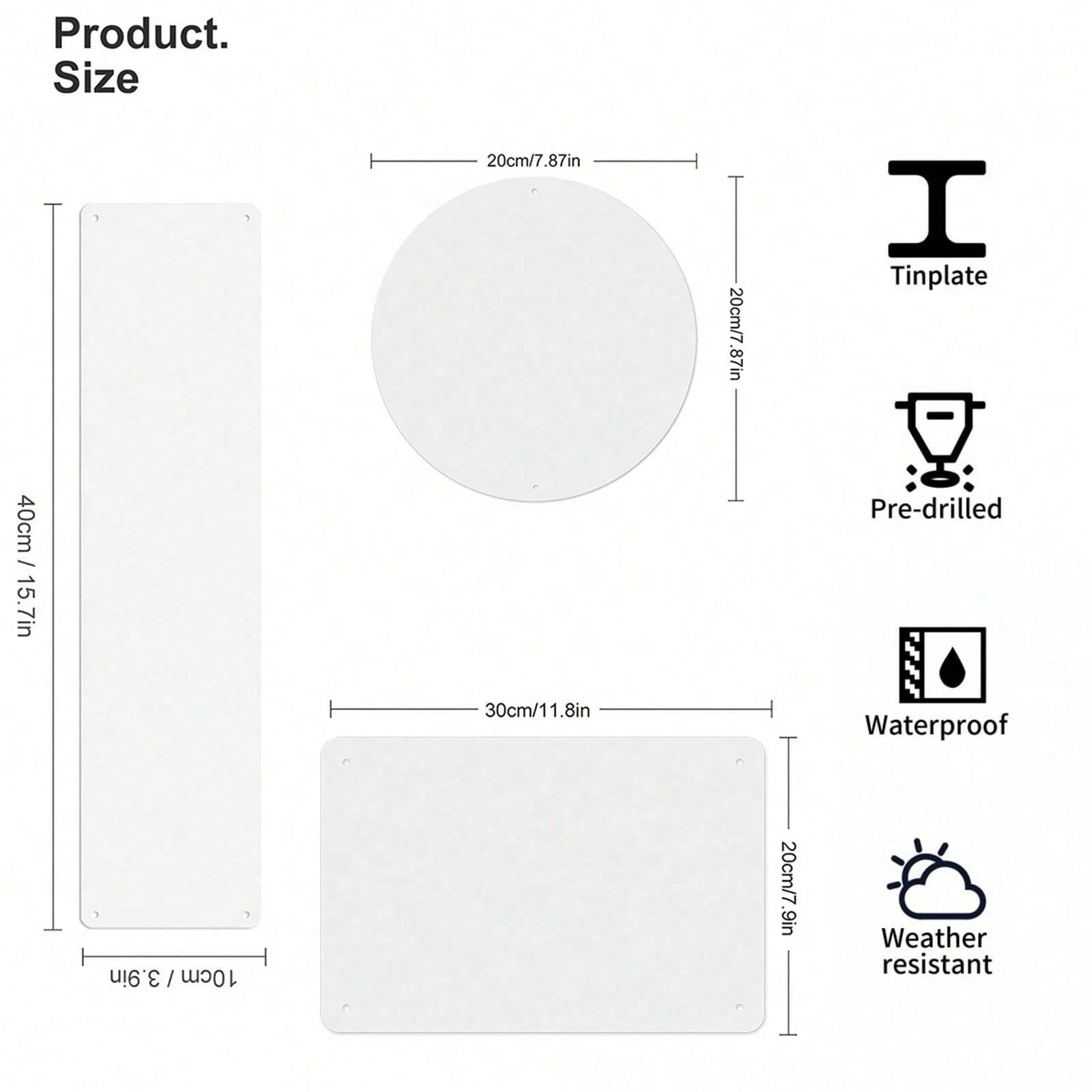 2D Flat, 1pc 2D Iron Sign, 24- - Home Security Alarm recension och pris