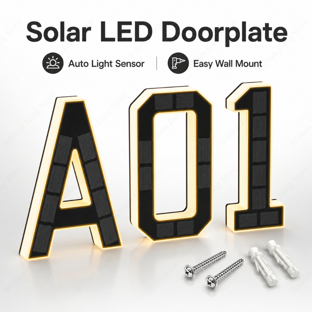 Waterproof Solar House Number  - Home Security Yard Sign recension och pris