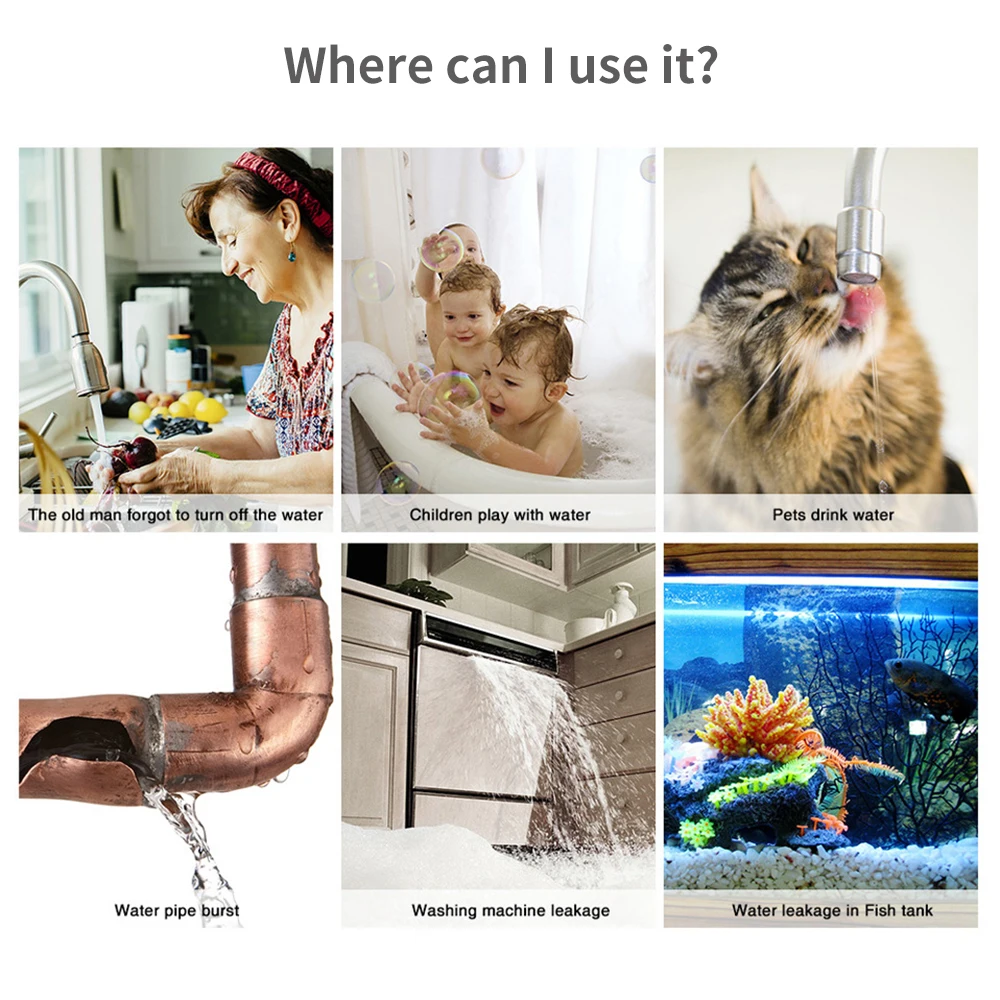 Tuya WiFi Zigbee Water Sensor  - Home Security Guard recension och pris