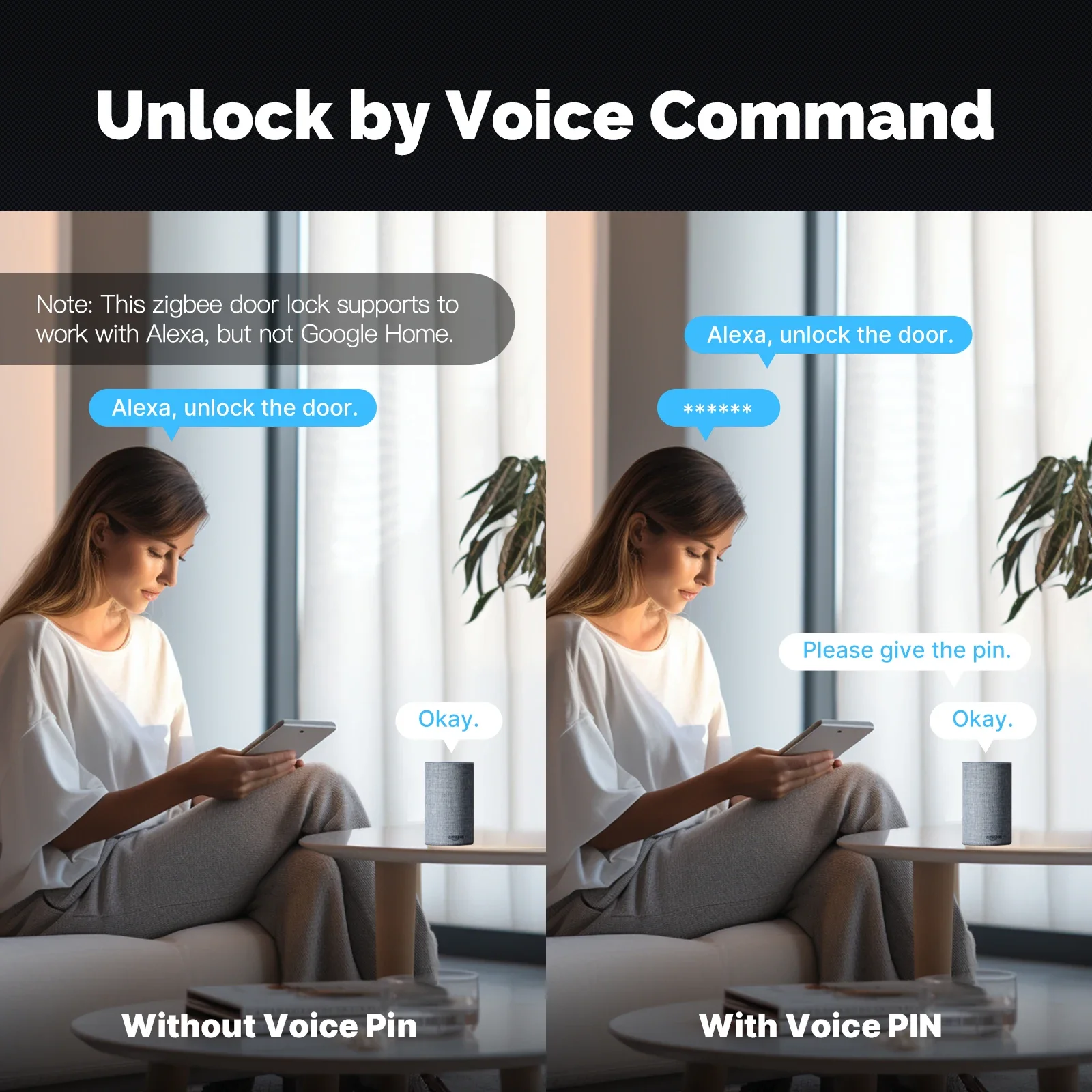 MOES Tuya ZigBee Smart Door Lo - Home Security Tapo recension och pris