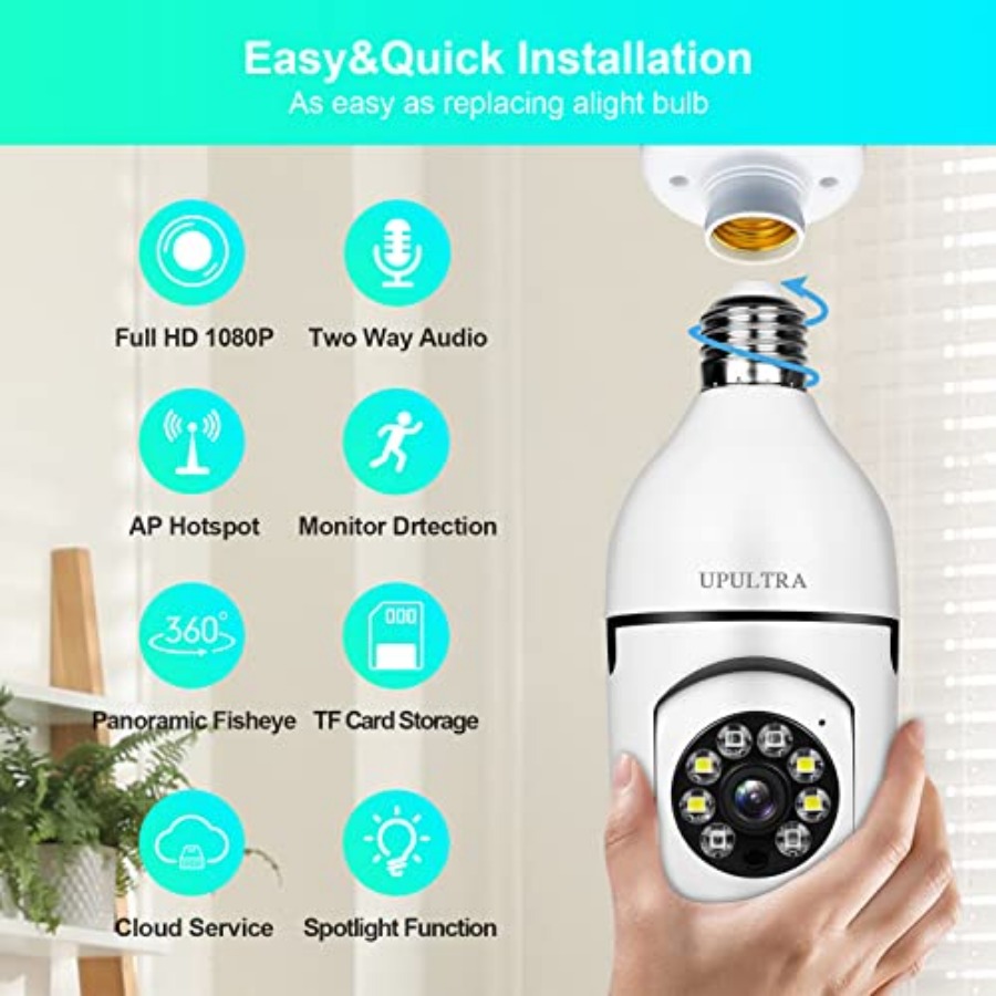 Light Bulb 1080P Security Wire - Home Security Usa recension och pris