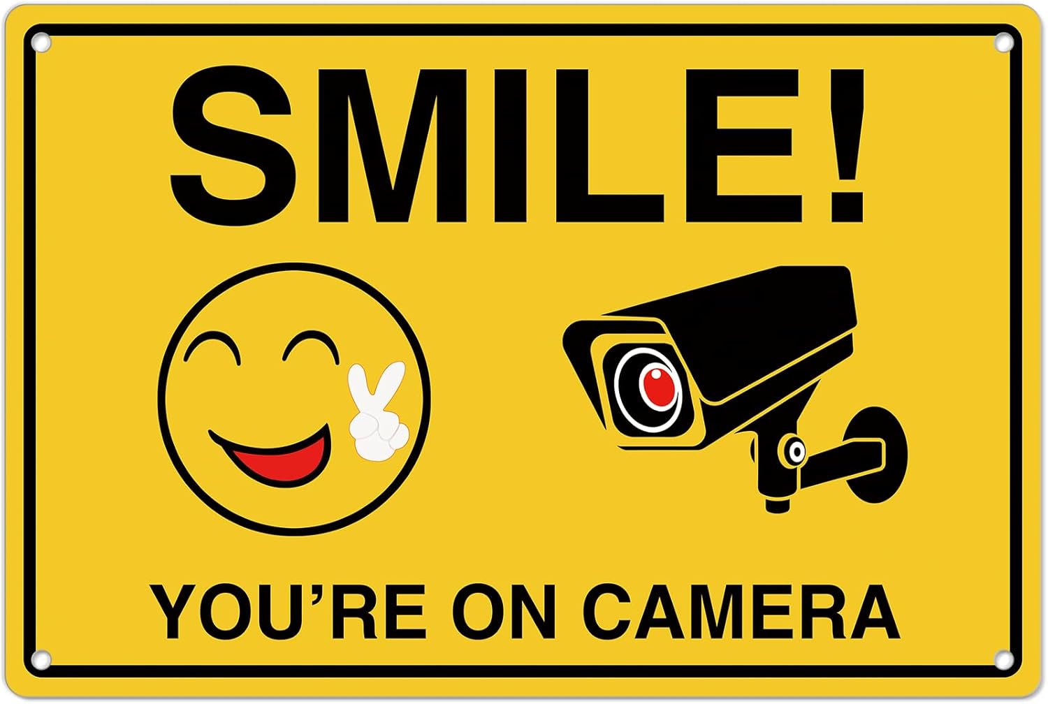 Smile Youre On Camera Signs ;  - Home Security Guard recension och pris