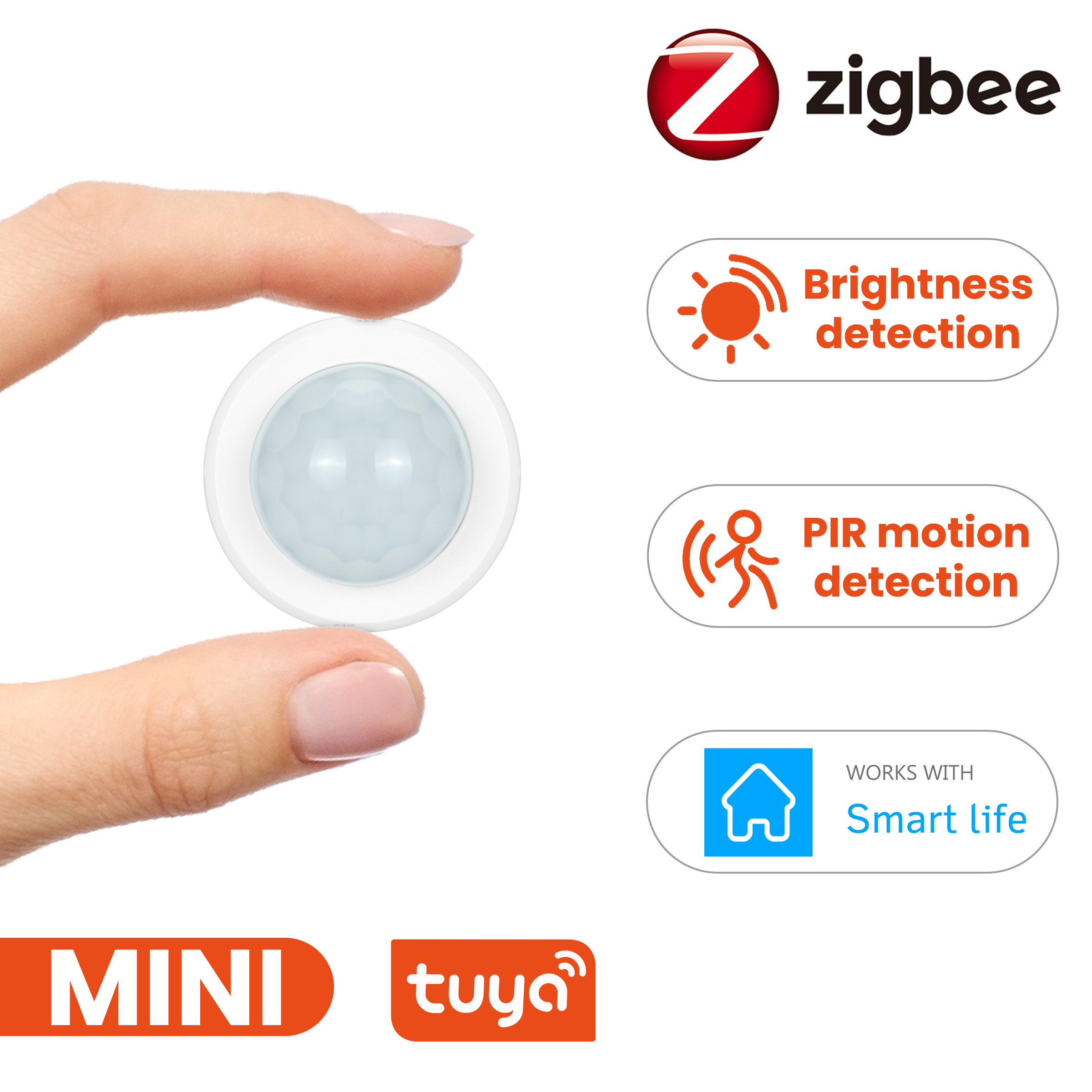Zigbee 3.0 Mini PIR Motion Mov - Home Security Alarm recension och pris