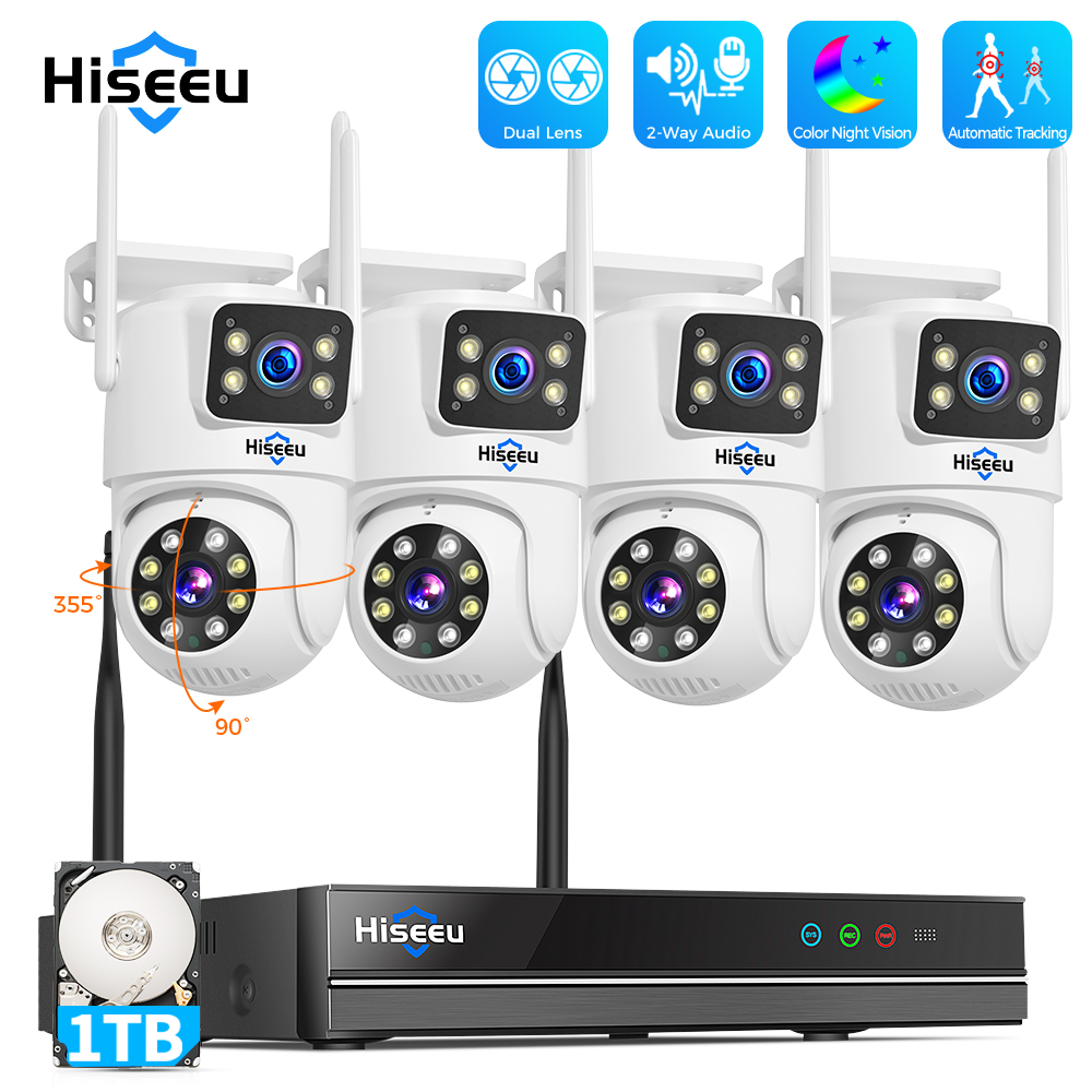 Hiseeu 6MP WiFi Dual Lens Came - Home Security Video Systems recension och pris