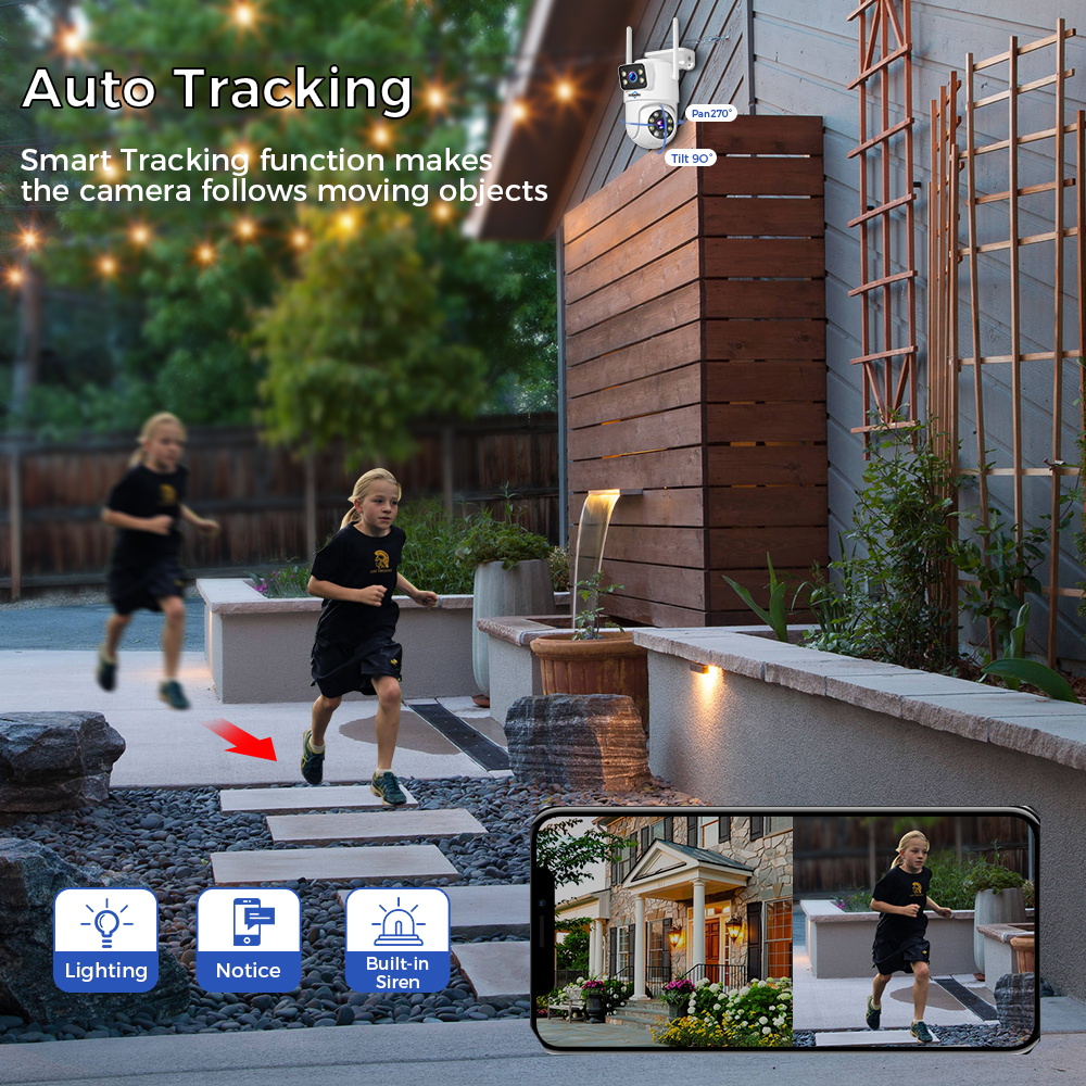 Hiseeu 6MP WiFi Dual Lens Came - Home Security Video Systems recension och pris