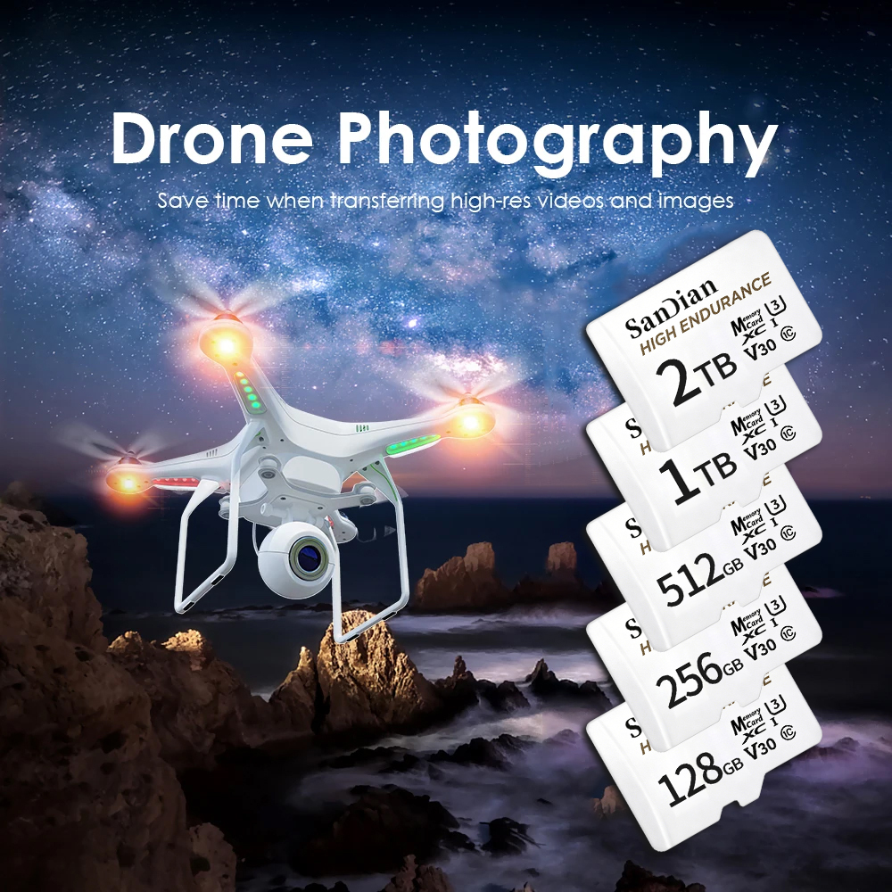 128GB 2026 V30 U3 C10 High End - Drone Security Home recension och pris