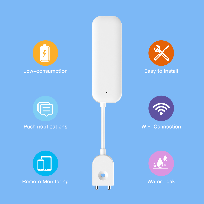 Tuya WiFi ZigBee Water Sensor  - Home Security Guard recension och pris
