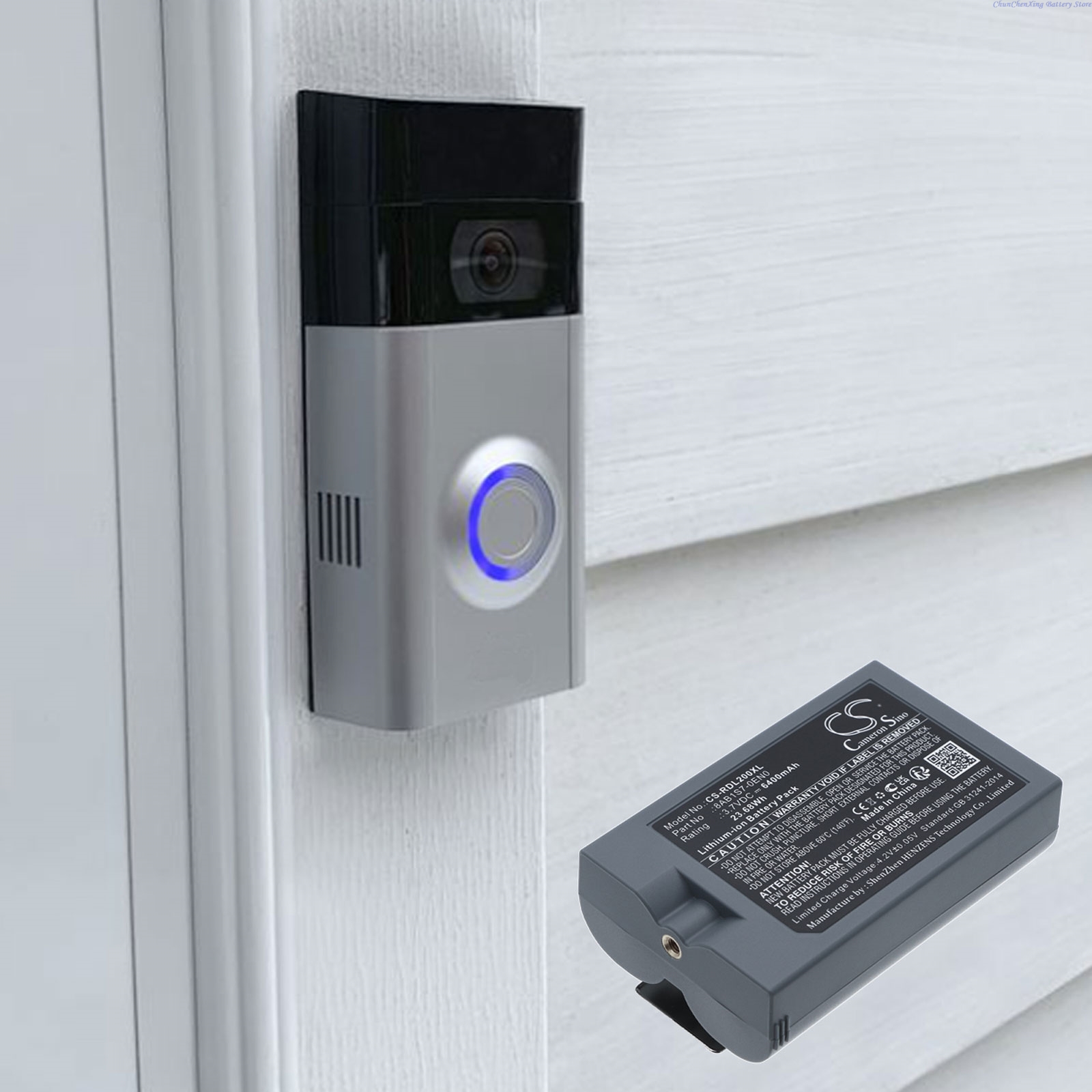3.7V 5200mAh/6400mAh Replaceme - Home Security Ring Camera recension och pris