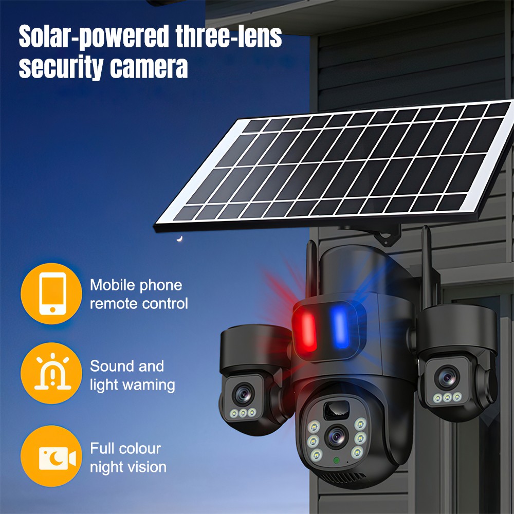 Solar WiFi PTZ Camera Outdoor  - Home Security Recorder recension och pris