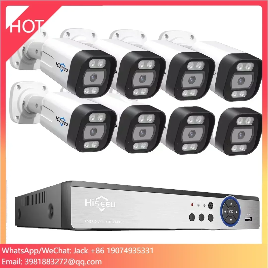 Hiseeu 4K 8channel 8mp Outdoor - Home Security Kit With Camera recension och pris
