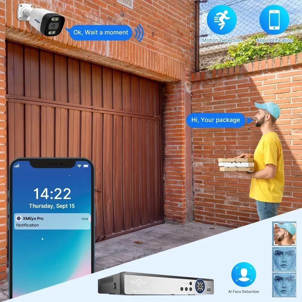 Hiseeu 4K 8channel 8mp Outdoor - Home Security Kit With Camera recension och pris