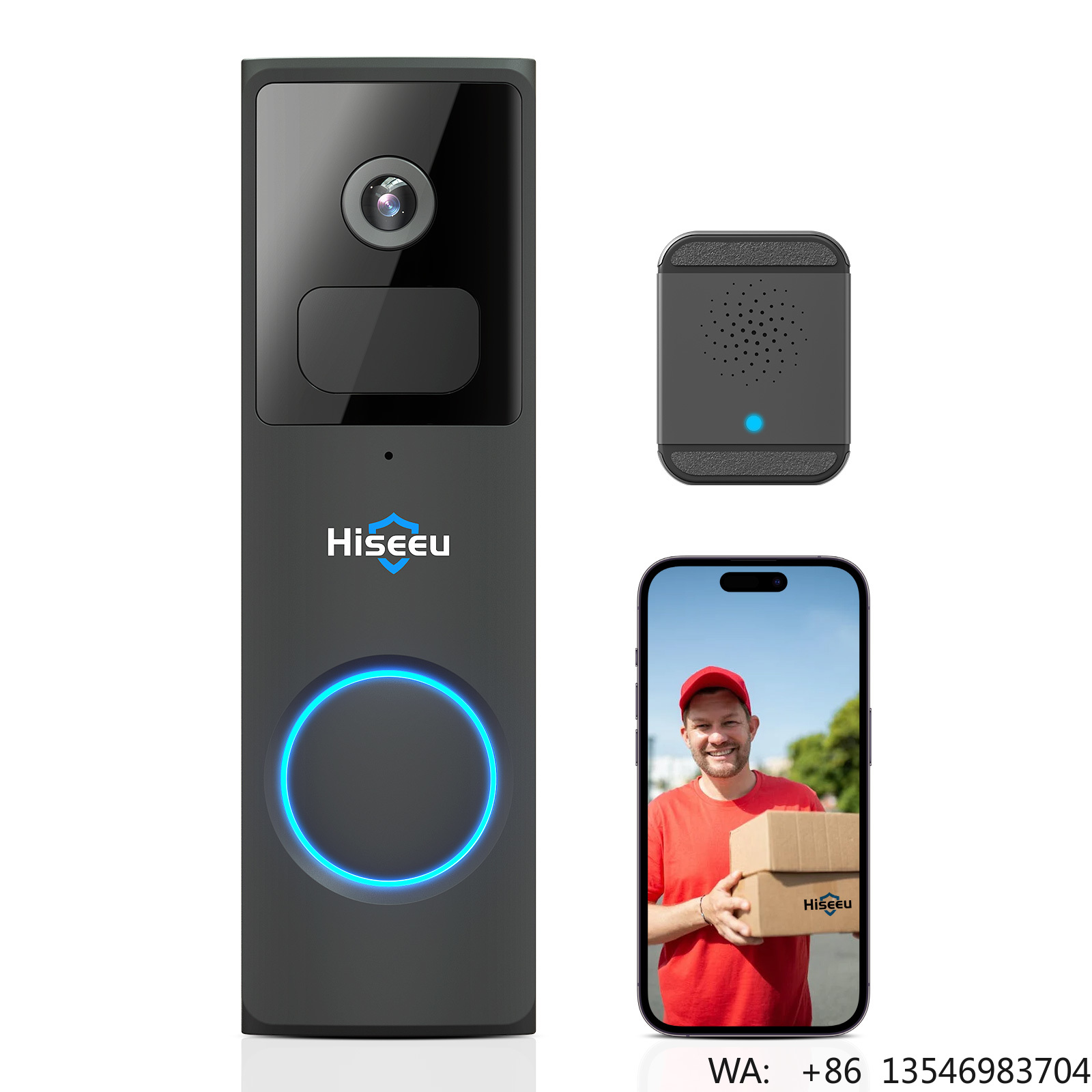Hiseeu 1080P Home Ring Doorbel - Home Security Ring Camera recension och pris