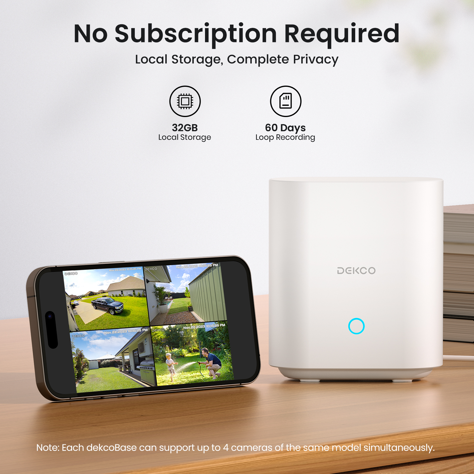 Dekco 3MP WiFi Solar Camera Sy - Home Security Kit With Camera recension och pris