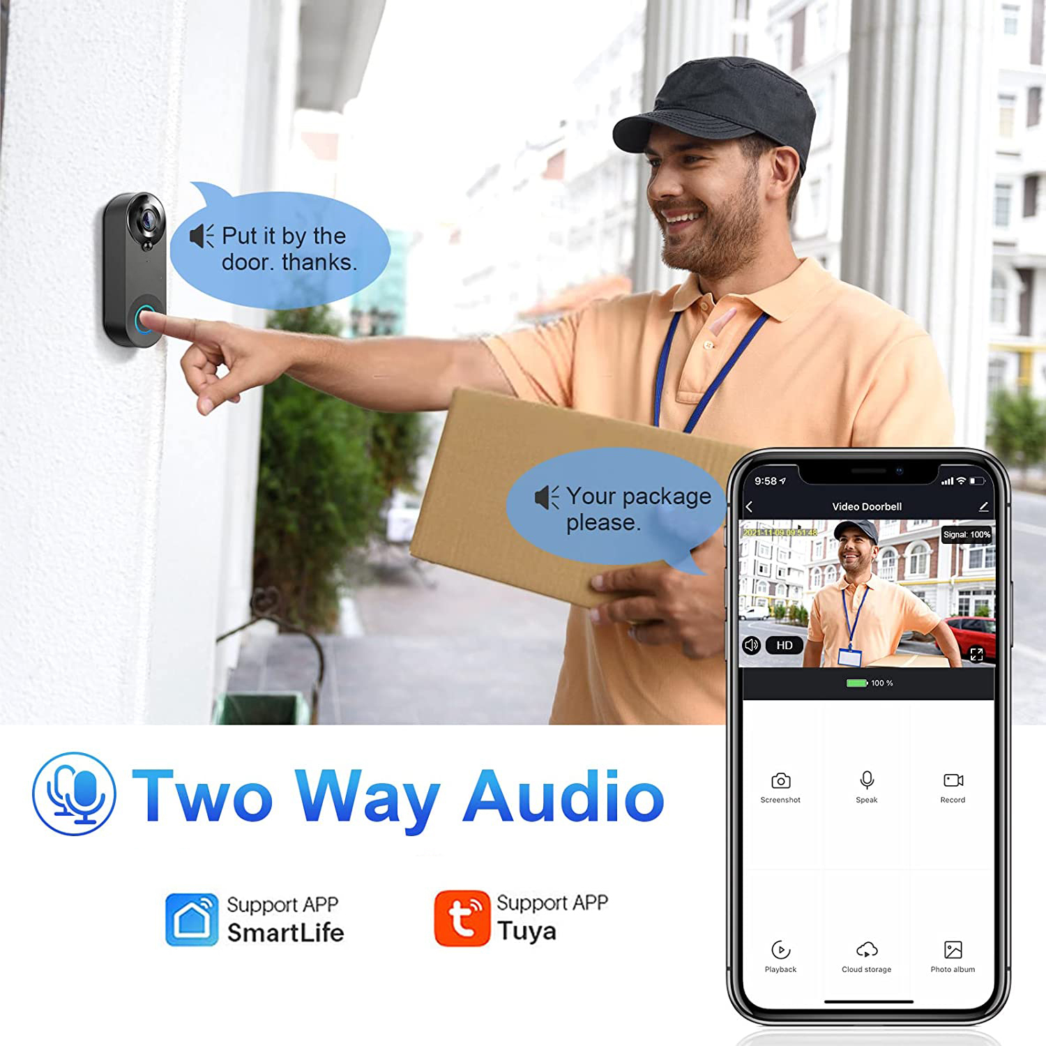 5G 2.4G WiFi Video Doorbell 10 - Home Security Monitoring System recension och pris