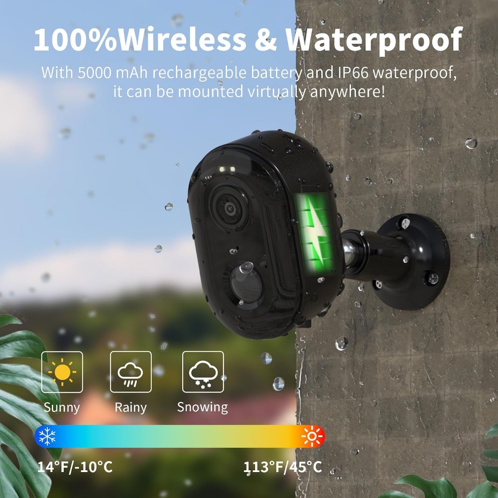 Outdoor Security Cameras, 2K N - Home Security Usa recension och pris